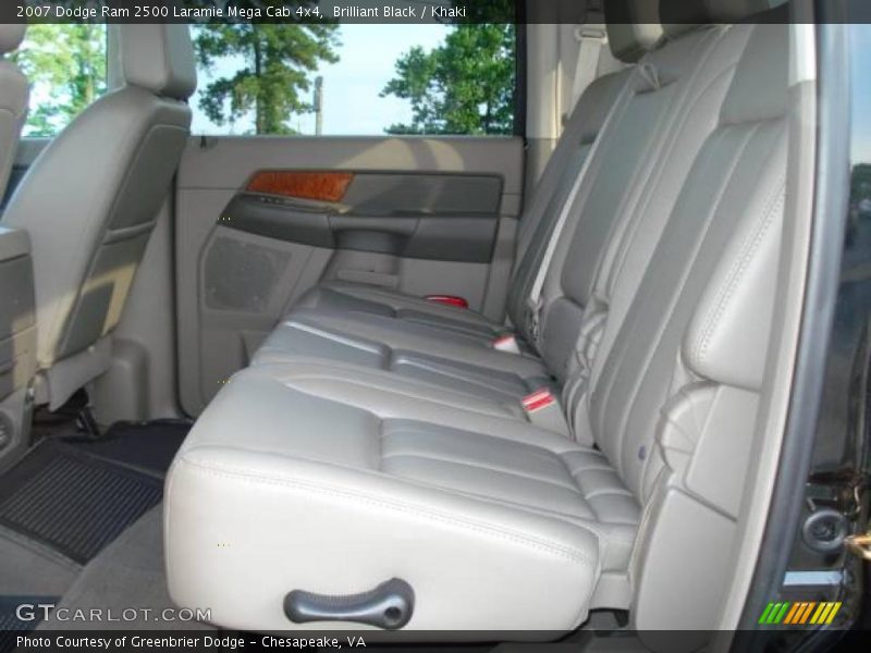 Brilliant Black / Khaki 2007 Dodge Ram 2500 Laramie Mega Cab 4x4