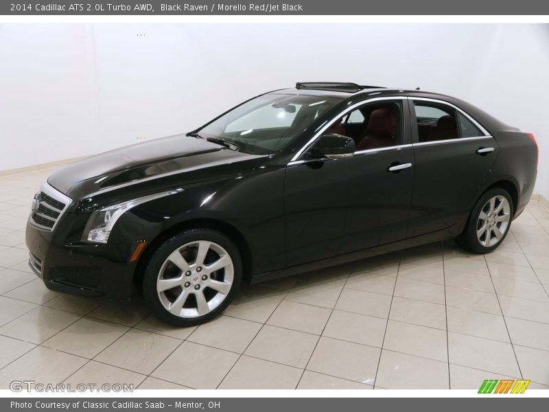 Black Raven / Morello Red/Jet Black 2014 Cadillac ATS 2.0L Turbo AWD