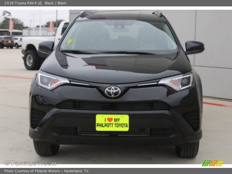 Black / Black 2018 Toyota RAV4 LE
