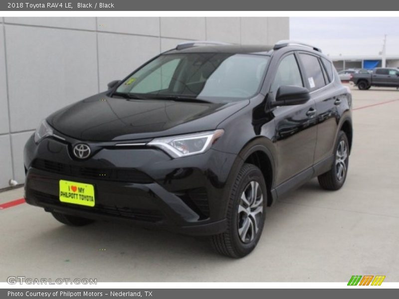 Black / Black 2018 Toyota RAV4 LE