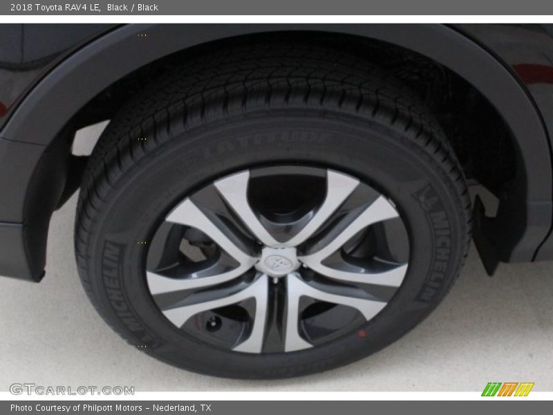 Black / Black 2018 Toyota RAV4 LE