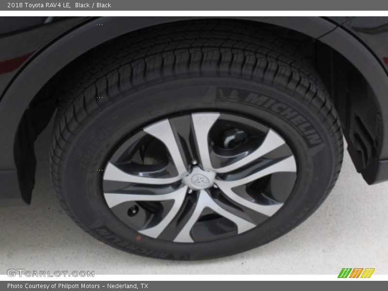 Black / Black 2018 Toyota RAV4 LE