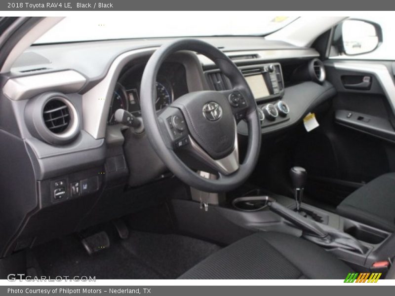 Black / Black 2018 Toyota RAV4 LE