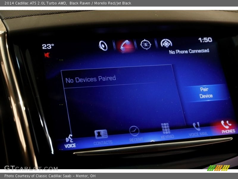 Black Raven / Morello Red/Jet Black 2014 Cadillac ATS 2.0L Turbo AWD