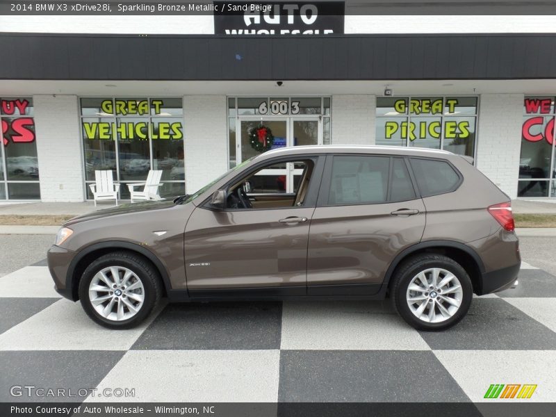 Sparkling Bronze Metallic / Sand Beige 2014 BMW X3 xDrive28i