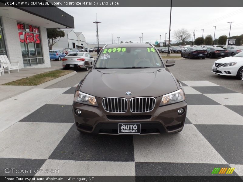 Sparkling Bronze Metallic / Sand Beige 2014 BMW X3 xDrive28i