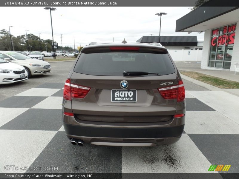 Sparkling Bronze Metallic / Sand Beige 2014 BMW X3 xDrive28i
