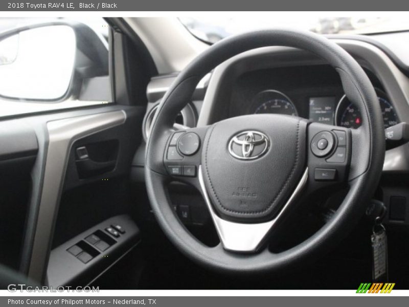 Black / Black 2018 Toyota RAV4 LE