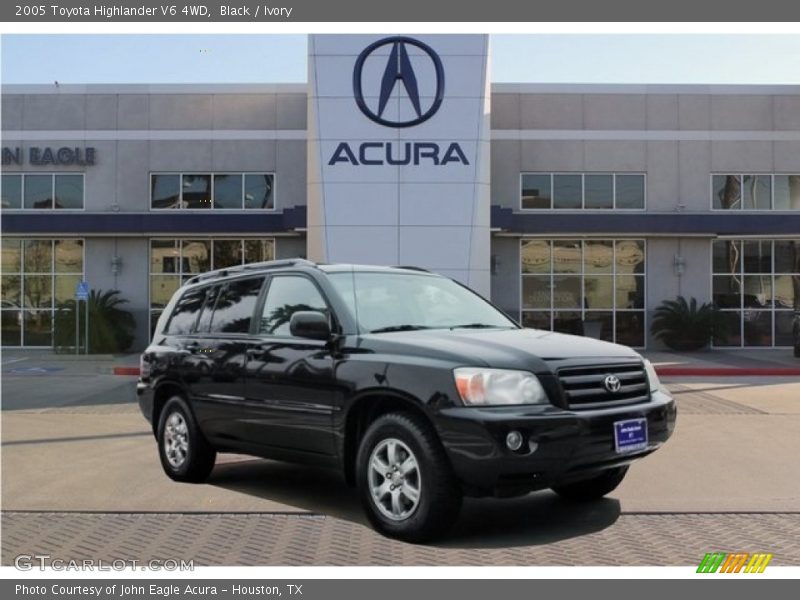 Black / Ivory 2005 Toyota Highlander V6 4WD