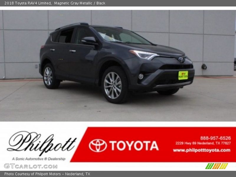 Magnetic Gray Metallic / Black 2018 Toyota RAV4 Limited