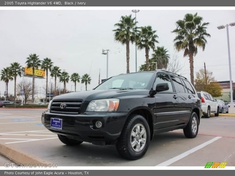 Black / Ivory 2005 Toyota Highlander V6 4WD