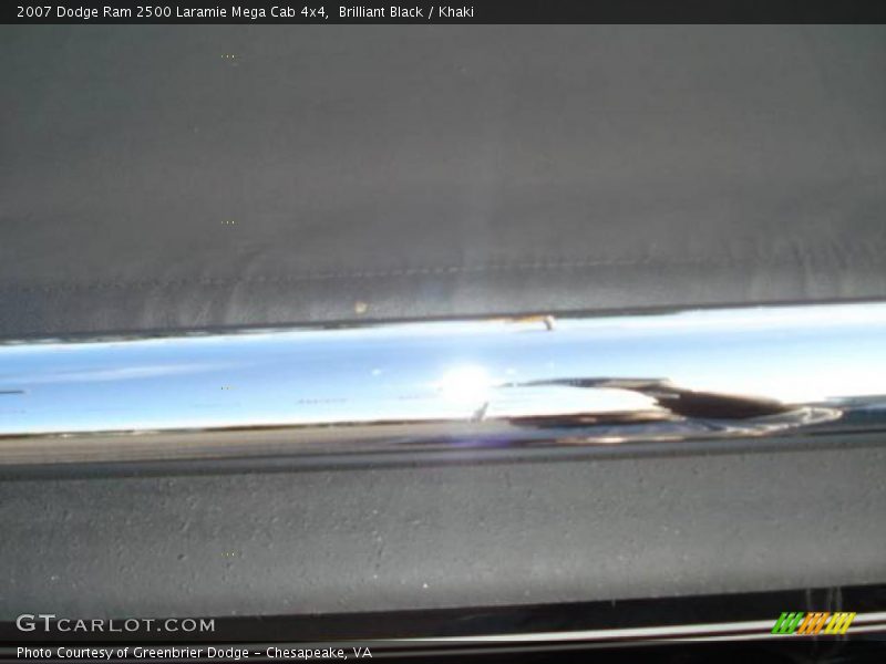 Brilliant Black / Khaki 2007 Dodge Ram 2500 Laramie Mega Cab 4x4