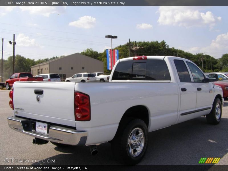 Bright White / Medium Slate Gray 2007 Dodge Ram 2500 ST Quad Cab