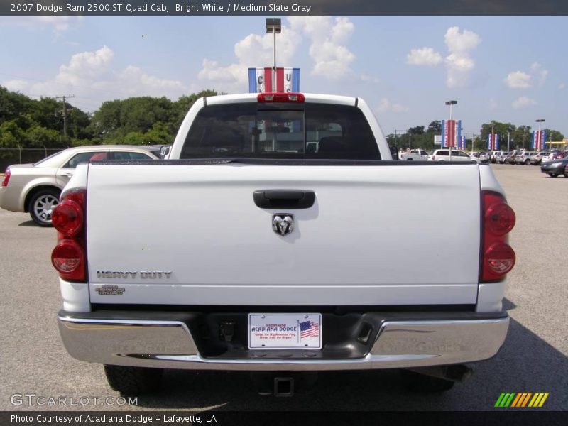 Bright White / Medium Slate Gray 2007 Dodge Ram 2500 ST Quad Cab