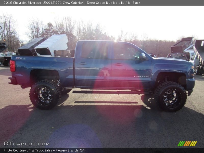 Deep Ocean Blue Metallic / Jet Black 2016 Chevrolet Silverado 1500 LT Z71 Crew Cab 4x4