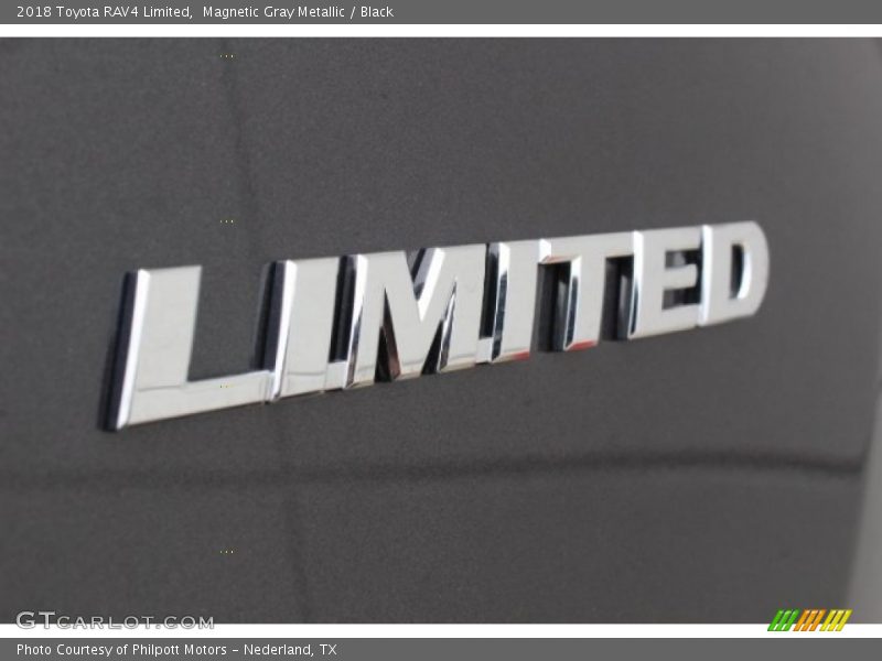 Magnetic Gray Metallic / Black 2018 Toyota RAV4 Limited
