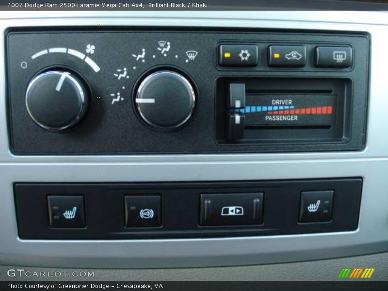 Brilliant Black / Khaki 2007 Dodge Ram 2500 Laramie Mega Cab 4x4