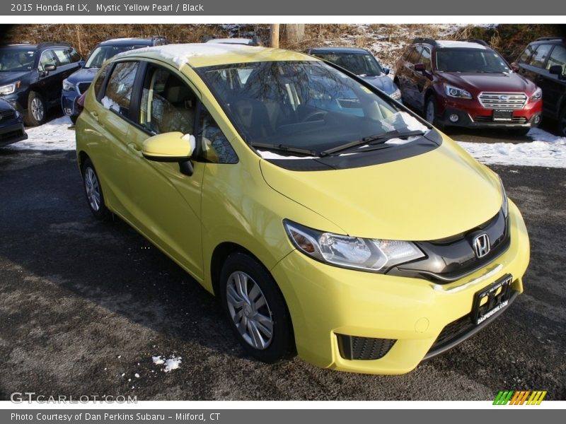 Mystic Yellow Pearl / Black 2015 Honda Fit LX