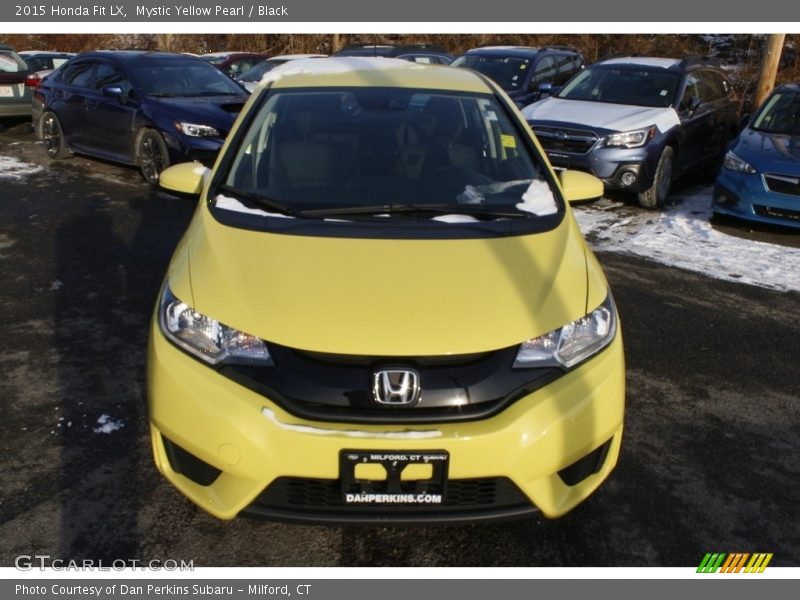 Mystic Yellow Pearl / Black 2015 Honda Fit LX