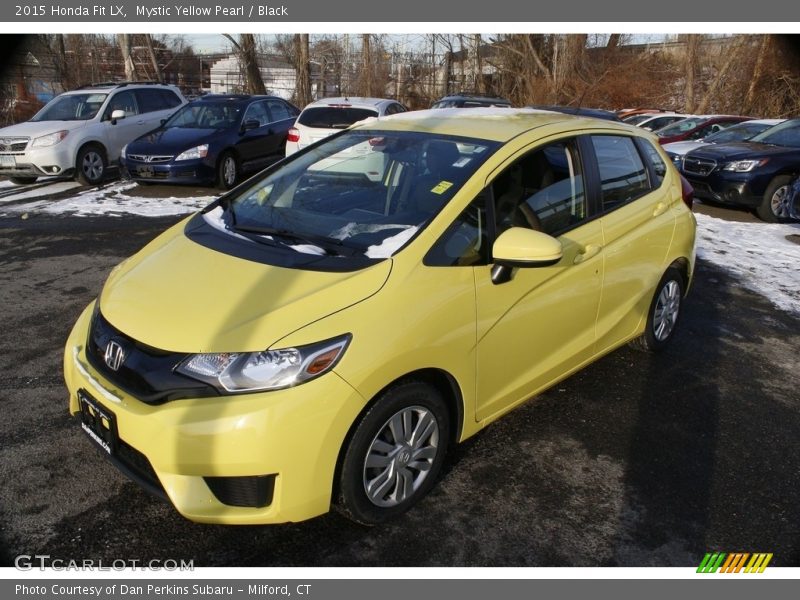 Mystic Yellow Pearl / Black 2015 Honda Fit LX