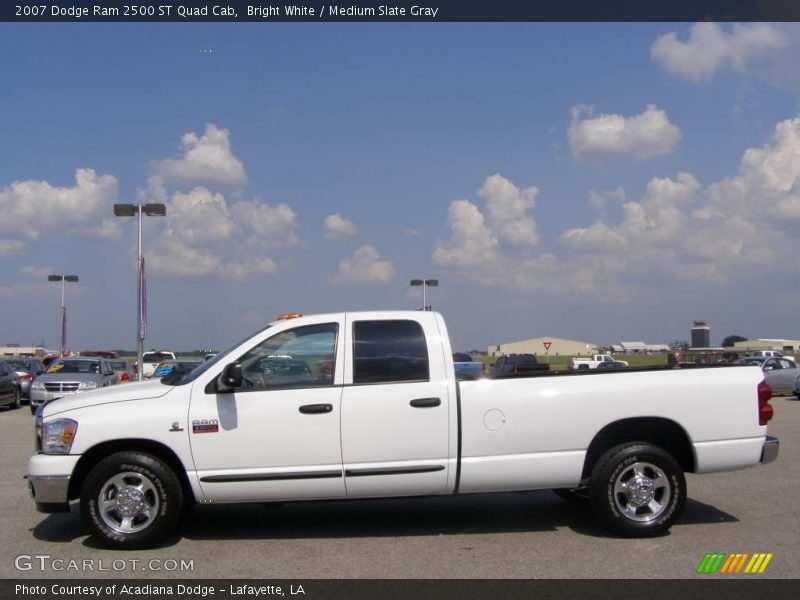 Bright White / Medium Slate Gray 2007 Dodge Ram 2500 ST Quad Cab