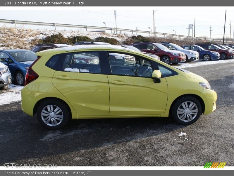 Mystic Yellow Pearl / Black 2015 Honda Fit LX