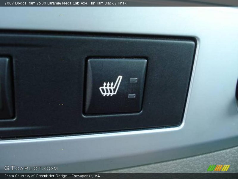 Brilliant Black / Khaki 2007 Dodge Ram 2500 Laramie Mega Cab 4x4