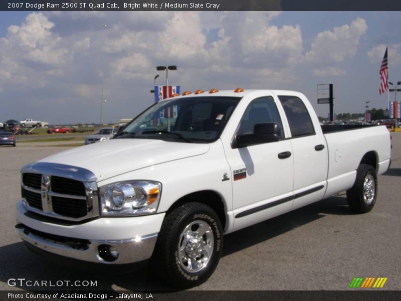 Bright White / Medium Slate Gray 2007 Dodge Ram 2500 ST Quad Cab