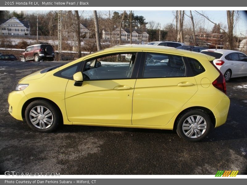 Mystic Yellow Pearl / Black 2015 Honda Fit LX