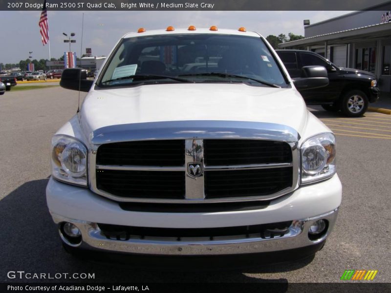Bright White / Medium Slate Gray 2007 Dodge Ram 2500 ST Quad Cab