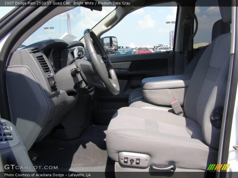 Bright White / Medium Slate Gray 2007 Dodge Ram 2500 ST Quad Cab