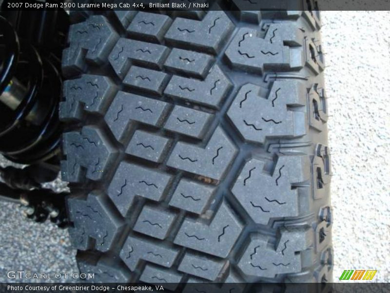 Brilliant Black / Khaki 2007 Dodge Ram 2500 Laramie Mega Cab 4x4