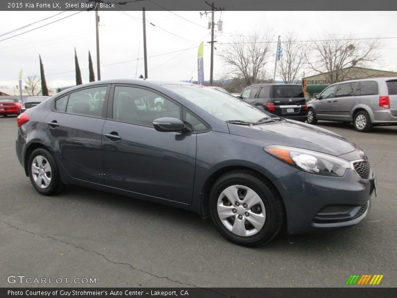 Steel Blue / Black 2015 Kia Forte LX