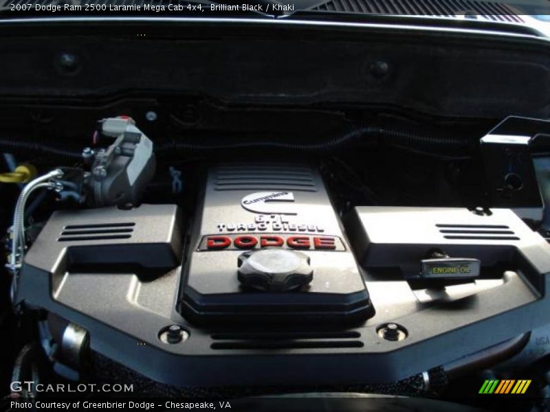 Brilliant Black / Khaki 2007 Dodge Ram 2500 Laramie Mega Cab 4x4