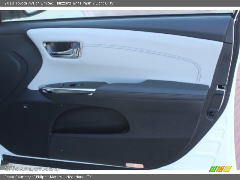 Blizzard White Pearl / Light Gray 2018 Toyota Avalon Limited