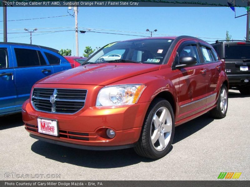 Sunburst Orange Pearl / Pastel Slate Gray 2007 Dodge Caliber R/T AWD