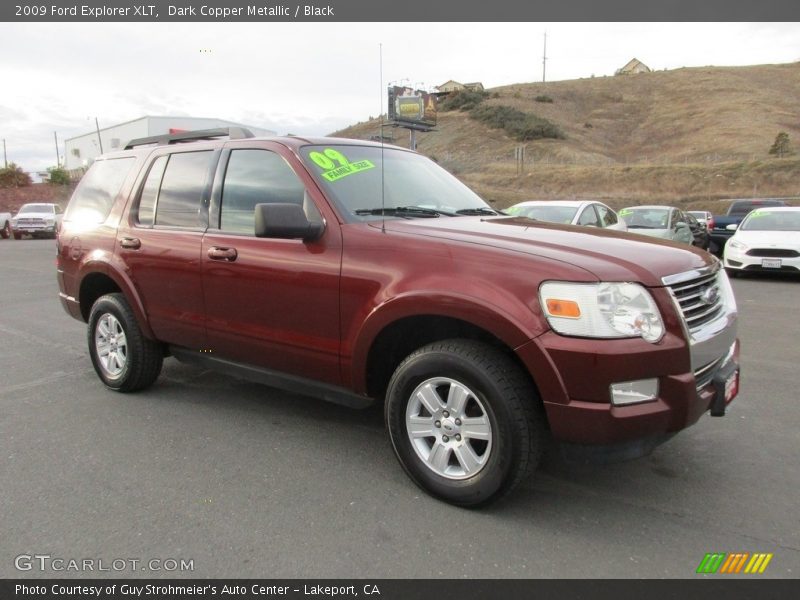 Dark Copper Metallic / Black 2009 Ford Explorer XLT