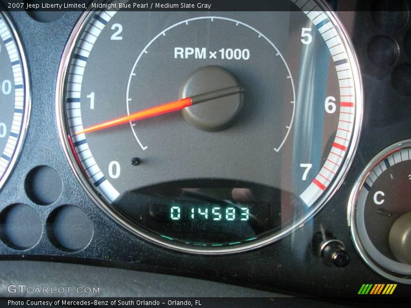 Midnight Blue Pearl / Medium Slate Gray 2007 Jeep Liberty Limited