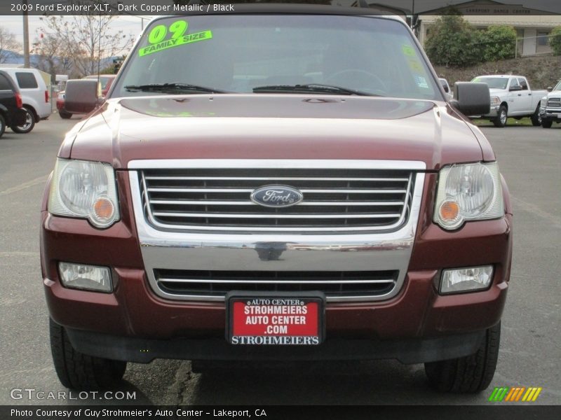 Dark Copper Metallic / Black 2009 Ford Explorer XLT