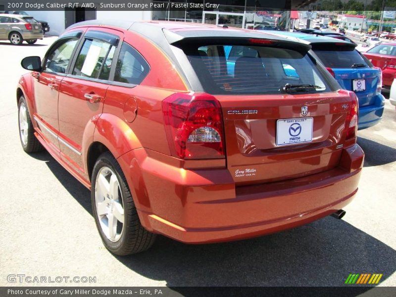 Sunburst Orange Pearl / Pastel Slate Gray 2007 Dodge Caliber R/T AWD