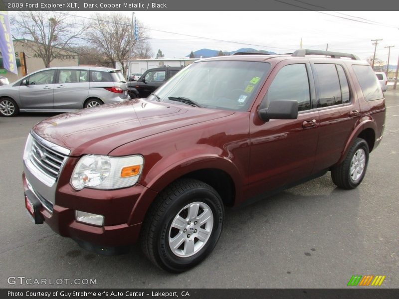 Dark Copper Metallic / Black 2009 Ford Explorer XLT