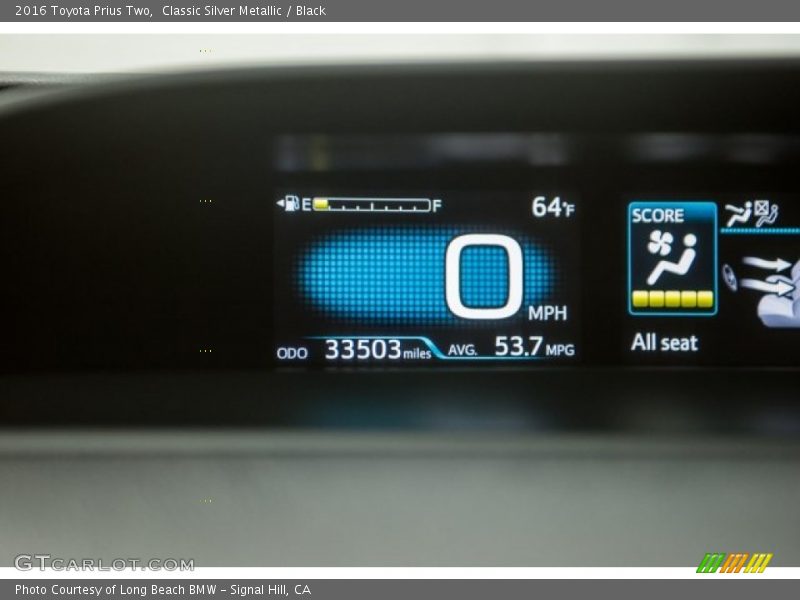 Classic Silver Metallic / Black 2016 Toyota Prius Two