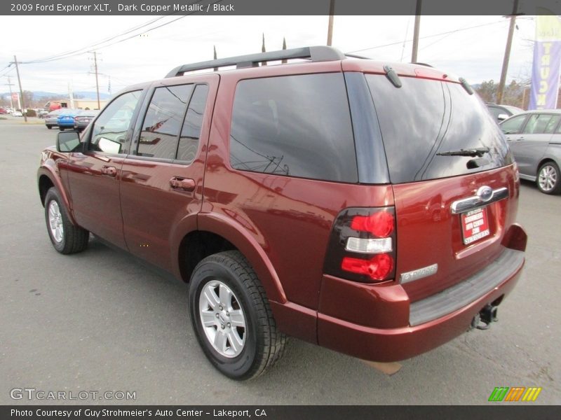 Dark Copper Metallic / Black 2009 Ford Explorer XLT