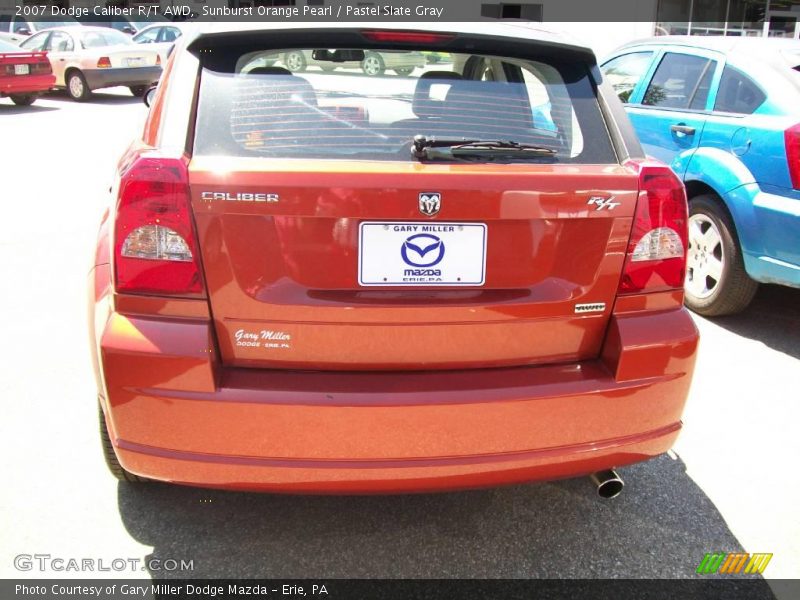 Sunburst Orange Pearl / Pastel Slate Gray 2007 Dodge Caliber R/T AWD