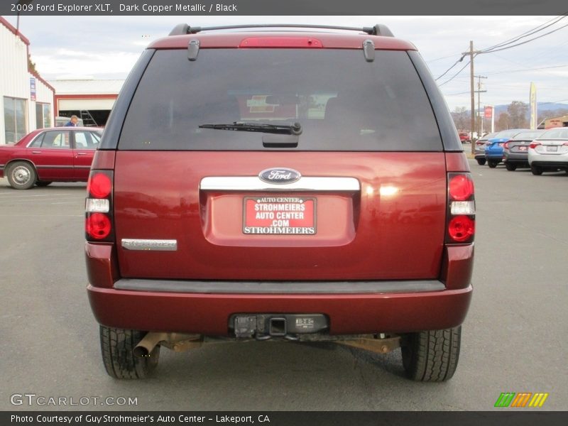 Dark Copper Metallic / Black 2009 Ford Explorer XLT