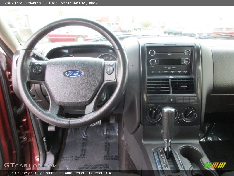 Dark Copper Metallic / Black 2009 Ford Explorer XLT