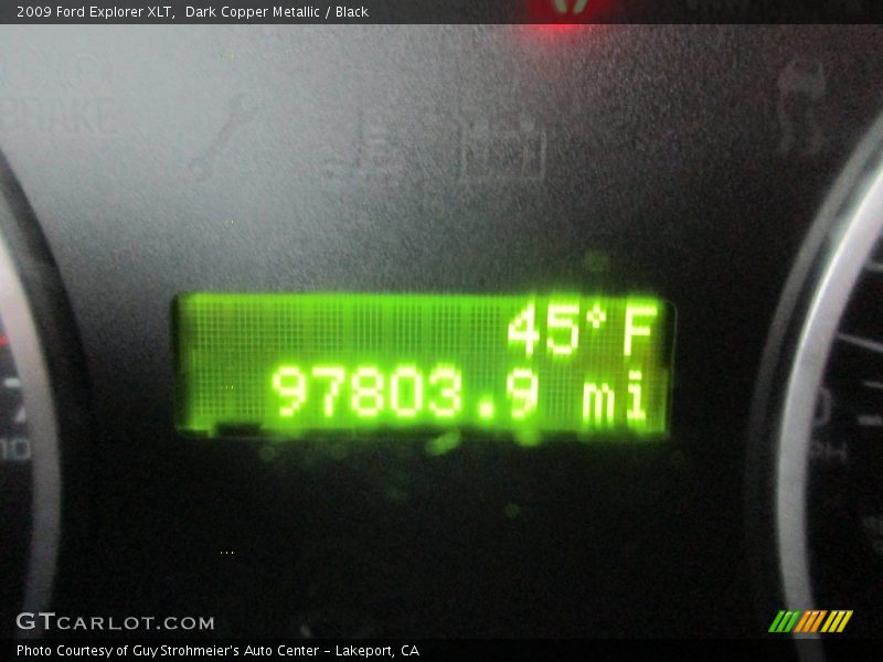 Dark Copper Metallic / Black 2009 Ford Explorer XLT