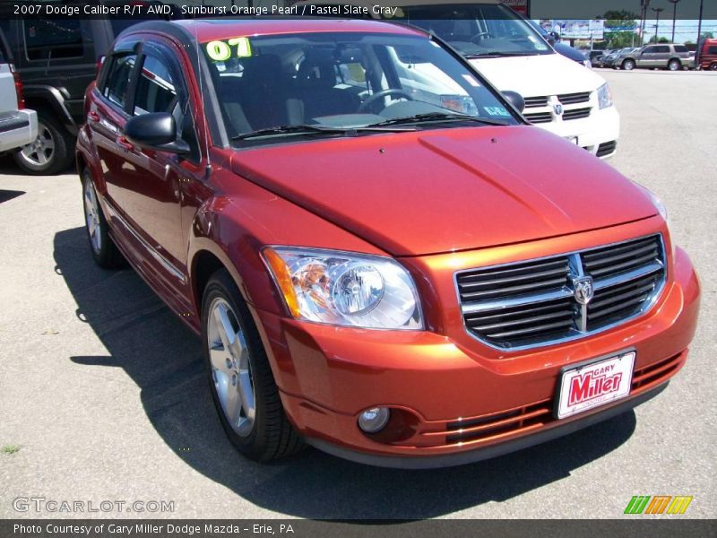 Sunburst Orange Pearl / Pastel Slate Gray 2007 Dodge Caliber R/T AWD