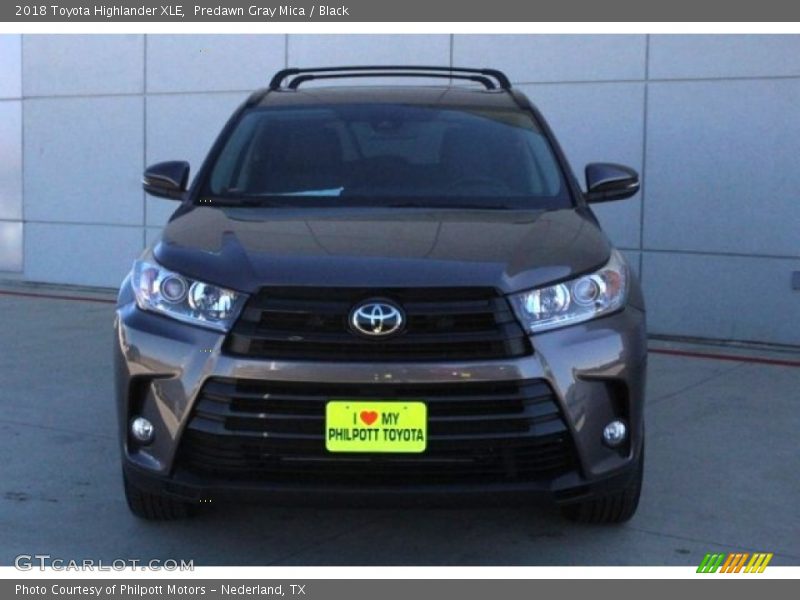 Predawn Gray Mica / Black 2018 Toyota Highlander XLE