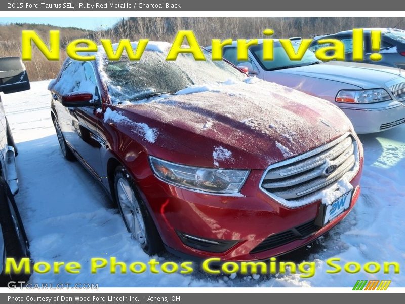 Ruby Red Metallic / Charcoal Black 2015 Ford Taurus SEL